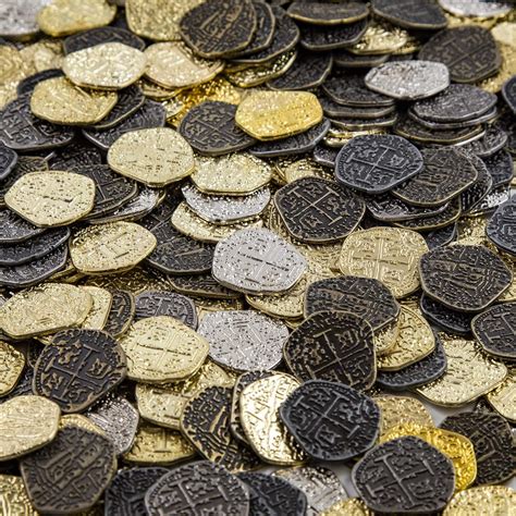 bag of fake gold coins metal|pirate treasure gold coins.